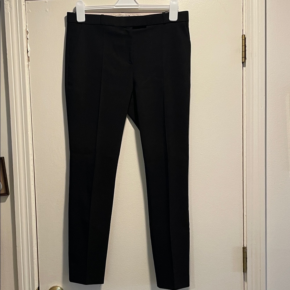 The Row Black Straight Leg Hook and Bar Closure Women's Pants